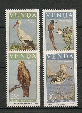 Venda 1984 Wildlife Fauna Migratory Birds Vögel Oiseaux Compl.  Set Mnh