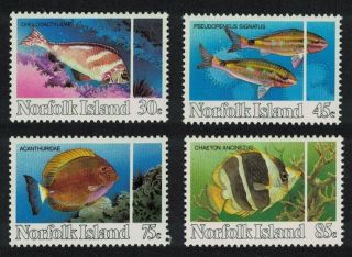 Norfolk Reef Fishes 4v Mnh Sg 334 - 337 Sc 339 - 342