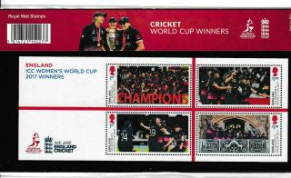 Gb 2019 Cricket World Cup Winners Miniature Sheets Presentation Pack No.  M35
