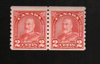 Canada 181 Mnh Og 1930 2c Deep Red Kgv Perf 8½ Vert Pair Scv $100.  00