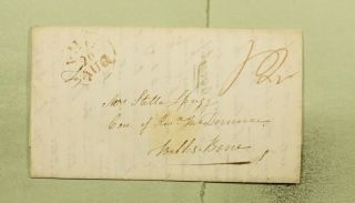 Dr Who 1834 Philadelphia Pa Stampless F/l To Wilkes Barre Pa E41346