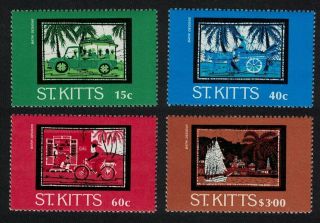 St.  Kitts Batik Designs 2nd Series 4v Mnh Sg 169 - 172