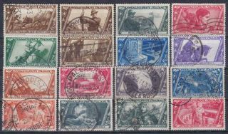 Italy 1932 10th March On Rome Complete Set 16v / Vf P21886