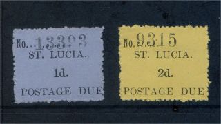 St Lucia 1930 1d And 2d Postage Dues