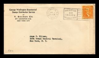 Dr Jim Stamps Us George Washington Bicentennial Stamps Distribution Cover 1932