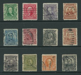 Us Scott 300 - 311 Gingerbread Series Of 1902 - 03 12 Stamps Scv $179.  00