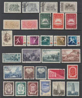 China PRC 103 Different stamps 1955 - 1959 VFU 3