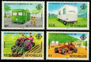 Seychelles Stamps 1982 Mnh Set - 5th Anniversary Of Liberation