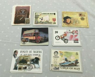 Job Lot X 39 Isle Of Man Phq Postcards 7 Sets First Day Of Issue Stamps Fdc191