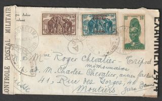 Cameroun France 1942 Censored Cover To Switzerland
