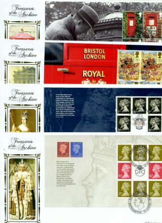 2009 Treasures Of The Archive Prestige Booklet Great Britain Benham Blcs Fdc X4