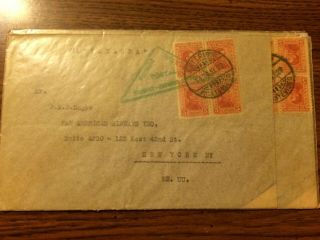 Postal History 1929 Pan American Airways Inc Envelope Via Panagra
