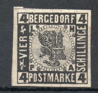 Germany Stamp Bergedorf 1861 4s Coat Of Arms No Gum