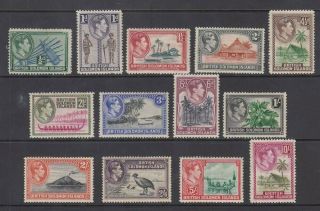 Solomon Islands 1938 Kgv Set (x13) & Mng (id:239/d58632)