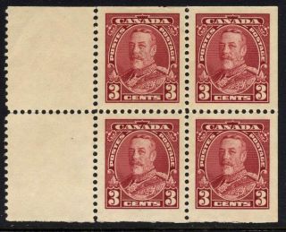 Canada Sg 343a Cat £42 Booklet Pane 3 Cents Mng Perf Separation Top Left Label