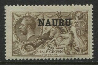 Nauru 1916 - 1923 2/6 Seahorse Sc 13 Mh Og Cv $80