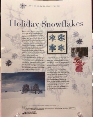Usps Stamp Panel No.  777 Holiday Snowflakes 2006 39c