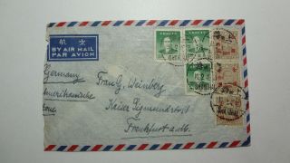China 1949 Old Cover From Shanghai To Germany.