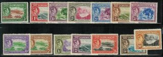 Dominica 97 - 110 Complete Set 1938 - 47 Mlh