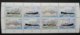 Iceland 1995 Mail Ships Sheet (2n Sets) Mnh.