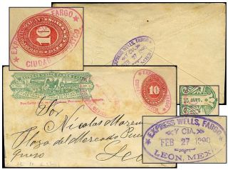 Mexico Wells Fargo 10¢ Short Line 1 Fe 1890 - Leon Wf48