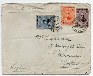 1925 Persa Middle East To Great Britain Cover,  Via Overland Route,  Wow