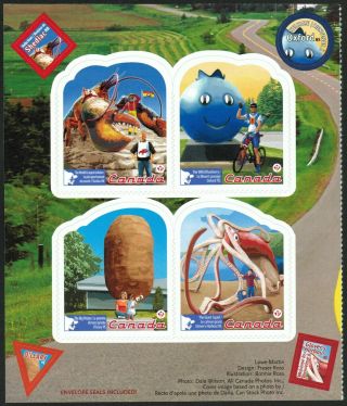 Canada Sc 2485a - D Roadside Attractions - 3,  Left / Right Pane Of Booklet - Nh