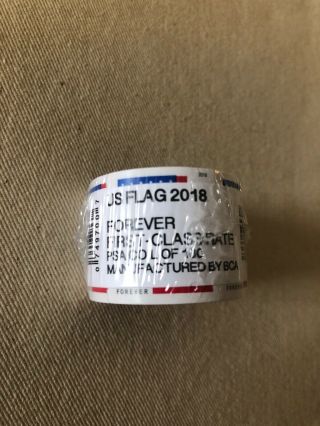 Usps Us Flag 2018 Forever Stamps - Roll Of 100
