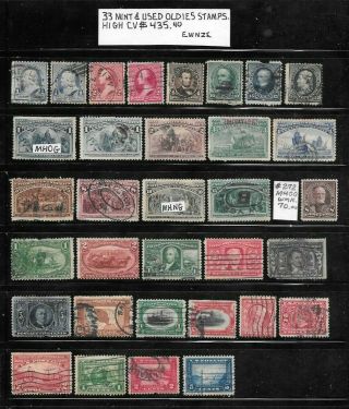 Usa 33 & Oldies Stamps.  High Cv $435.  40.