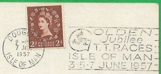 Isle Of Man 1957 Pc Slogan Cancel 