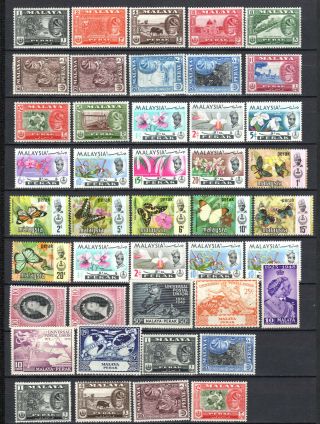 Malaya Straits Settlements 1948 - 1971 Perak Selection To $5.  00 Mh Stamps