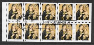 U S Stamps Booklet Of 10 3003 Christmas Vf