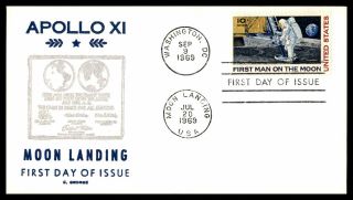 Mayfairstamps Us Fdc 1969 Moon Landing C George First Day Cover Wwb05399