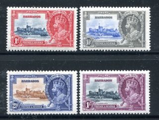 Barbados 186 - 189,  Mh,  King George V Silver Jubilee,  1935 X31510