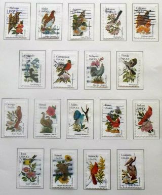 Buffalo Stamps: Scott 1953 - 2002 State Birds Hard To Find Full Set.