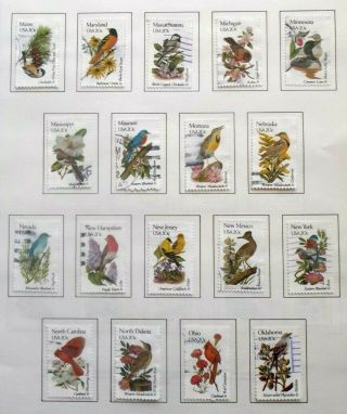 Buffalo Stamps: Scott 1953 - 2002 State Birds Hard to Find Full Set. 2