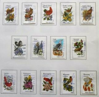 Buffalo Stamps: Scott 1953 - 2002 State Birds Hard to Find Full Set. 3