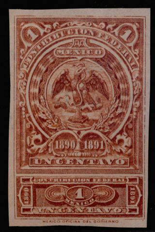 Ac35 Mexico Revenue Cf 81 1ctv 1890 - 91 Mr $4 Stamp