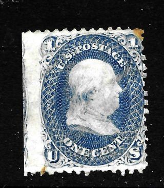 Hick Girl Stamp - Classic U.  S.  Sc 63 Franklin,  Issue 1861 Y618