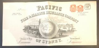 Qv 1883 Revenue Stamps On Pacific Marine Insurance Company Of Sydney Certificate