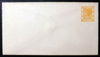 Hong Kong Queen Victoria 1c Postal Stationery Envelope Bq398