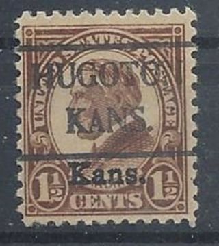Kansas Precancels,  Kansas Overprint,  1 1/2c 1926,  Hugoton,  Type 492