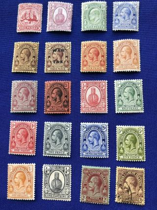 Turks & Caicos Stamps (20),  1900 - 1928,  Cat Val: $104 Us,  Price: $24 Us (9096)