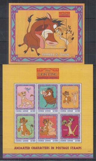 K687.  Sierra Leone - Mnh - Cartoons - Disney - The Lion King