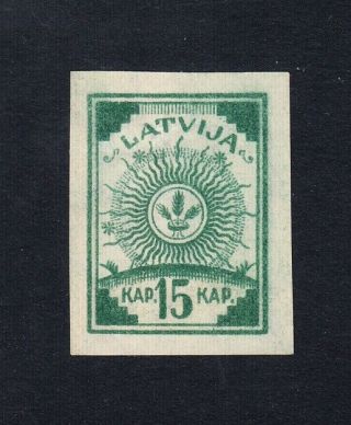 Latvia Lettland Scott 28,  Michel 18,  Printed On Both Sides,  Without Gum