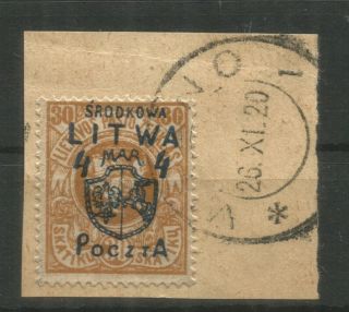 Poland,  Central Lithuania,  Fi:7,  Signed Kalawski