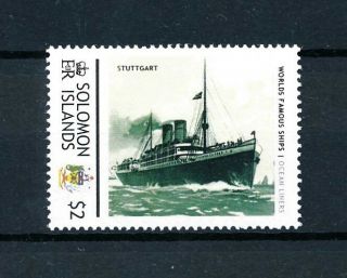 [90565] Solomon Islands Ships Stuttgart Ocean Liners Norddeutscher Lloyd Mnh