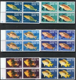 Pitcairn Islands 1984 Fish - Blocks Of 4
