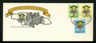 Postal History Jamaica Fdc 560 - 562 Independence 21st Anniversary 1983