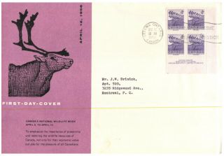(88) Canada Fdc Cover - 1956 - National Wildlife Week (with Insert)
